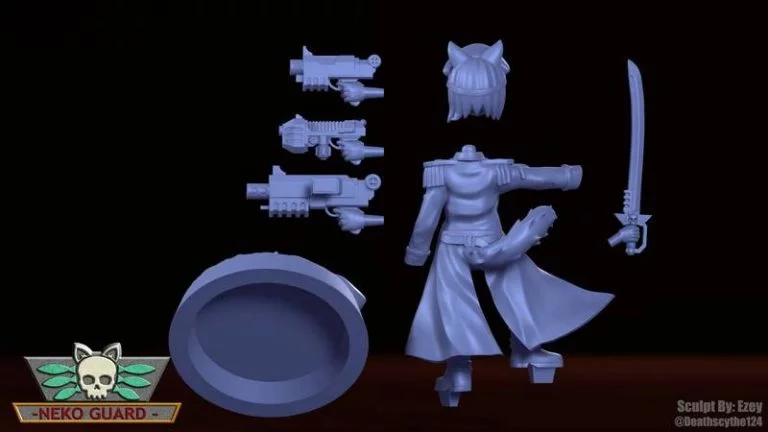 Neko Guard 3D打印模型：卡里特指挥官|Neko Guard – Commissar Karitte – 3D Print Model