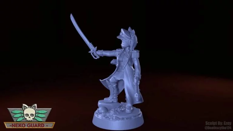 Neko Guard 3D打印模型：卡里特指挥官|Neko Guard – Commissar Karitte – 3D Print Model