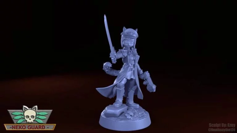 Neko Guard 3D打印模型：卡里特指挥官|Neko Guard – Commissar Karitte – 3D Print Model