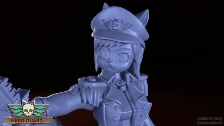 Neko Guard 3D打印模型：卡里特指挥官|Neko Guard – Commissar Karitte – 3D Print Model