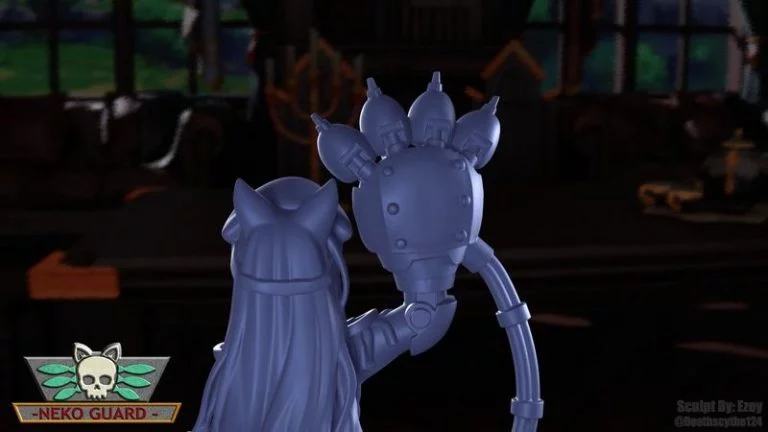 Neko Guard 3D打印模型：尼亚里克指挥官|Neko Guard – Commissar Nyarrick – 3D Print Model