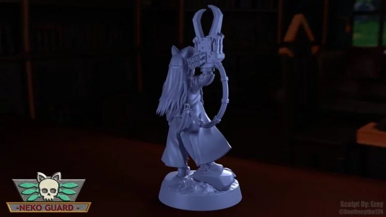 Neko Guard 3D打印模型：尼亚里克指挥官|Neko Guard – Commissar Nyarrick – 3D Print Model