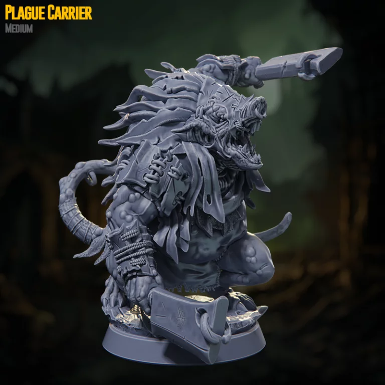 克莱姆瑞迷你模型——瘟疫之死——3D打印角色模型|Claymore Miniatures – Death by Plague – 3D Print Model