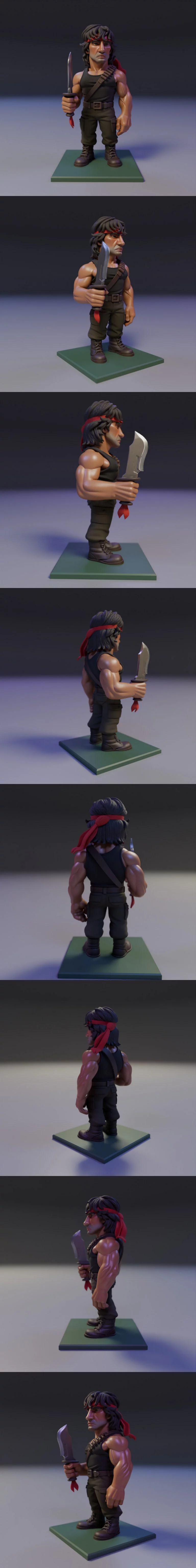 Rambo萌系3D打印模型|Rambo Chibi – 3D Print Model