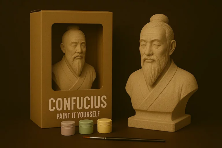 孔子 - 手工涂装 - 3D打印模型|Confucius – Paint-It-Yourself – 3D Print Model