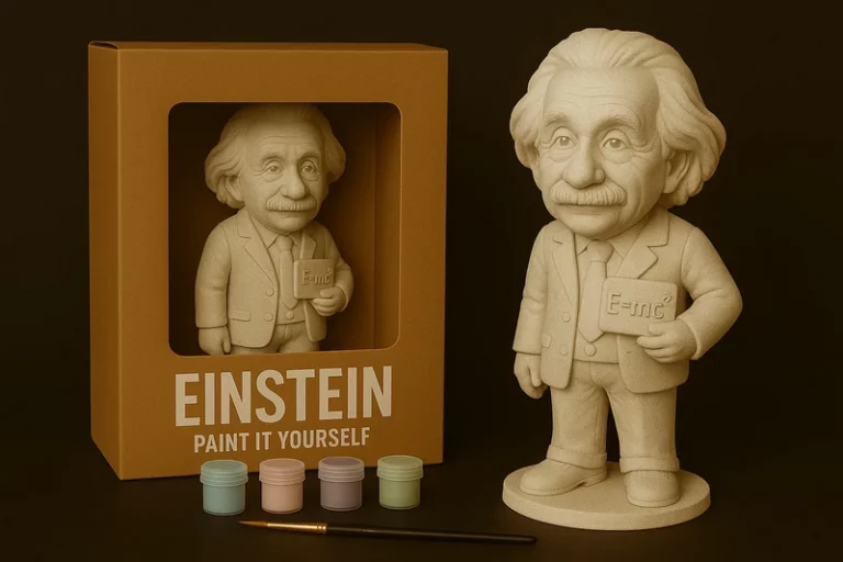 爱因斯坦 3D打印模型|Einstein – Paint-It-Yourself – 3D Print Model