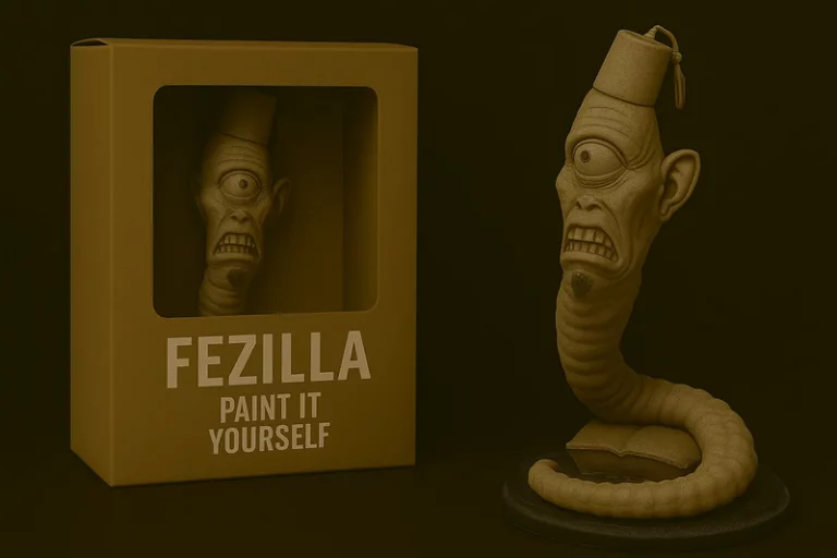 Fezilla 3D打印创意模型：可DIY涂装的个性化角色造型|Fezilla – Paint-It-Yourself – 3D Print Model