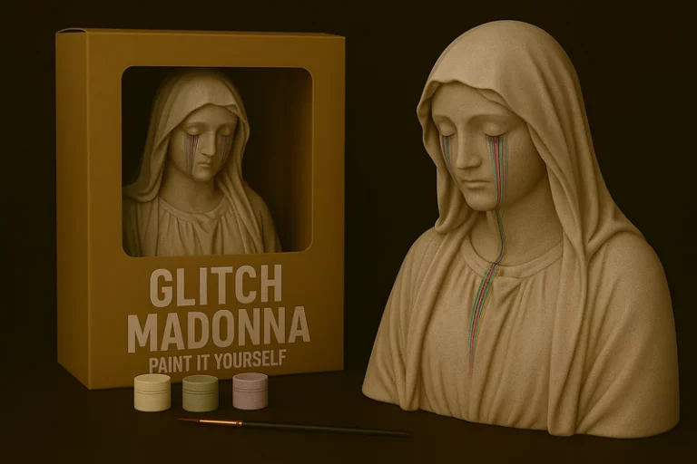 glitch美少女 DIY涂鸦3D打印模型|Glitch Madonna – Paint-It-Yourself – 3D Print Model