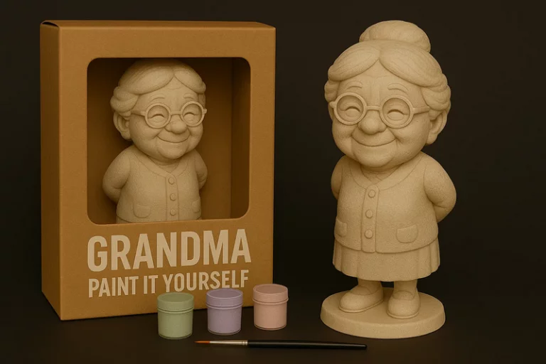奶奶——DIY涂鸦3D打印模型|Grandma – Paint-It-Yourself – 3D Print Model