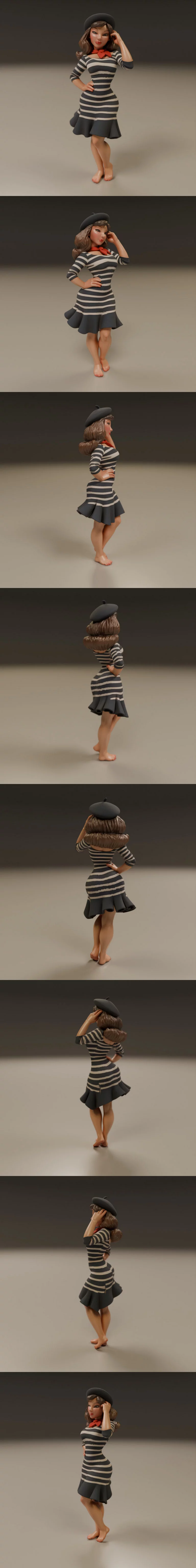 法式风情3D打印模型|Pin-Up France – 3D Print Model