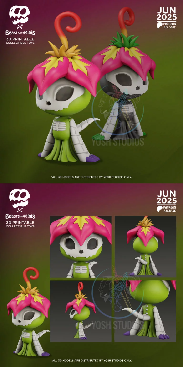 Palmon Mini - 动漫游戏角色3D打印模型|Palmon Mini – 3D Print Model