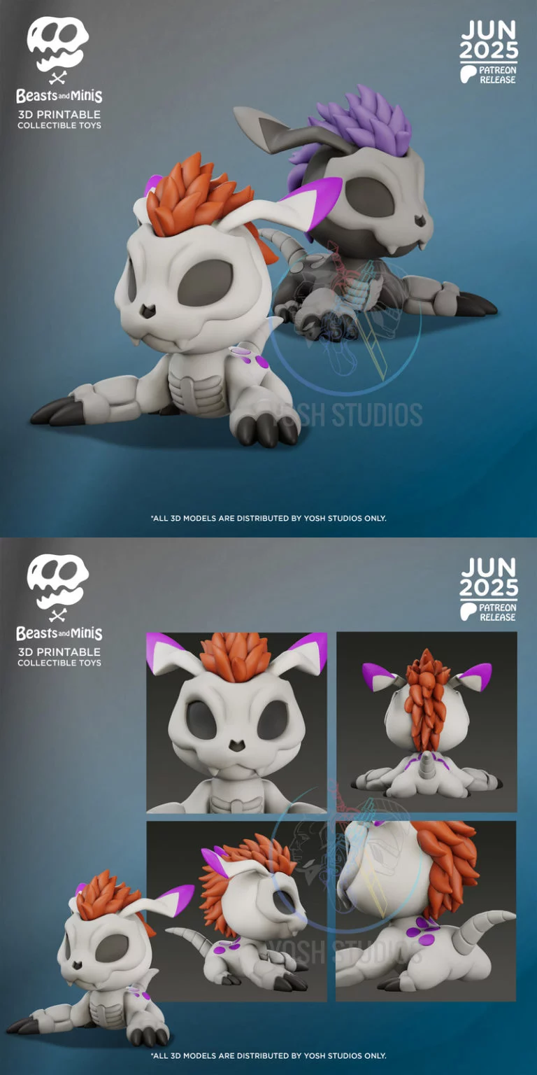 Gomamon迷你款3D打印模型|Gomamon Mini – 3D Print Model