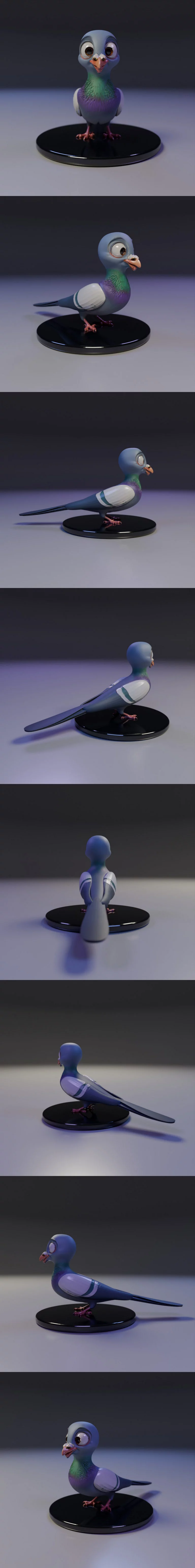 可爱鸽子——3D打印模型|Cute Dove – 3D Print Model
