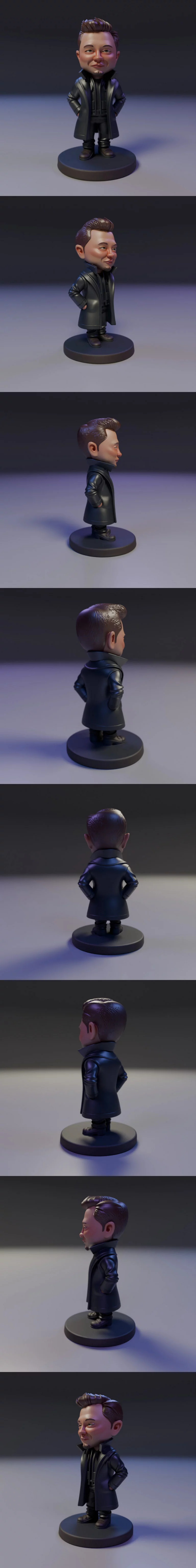 埃隆马斯克手办 3D打印模型|Elon Musk Chibi – 3D Print Model