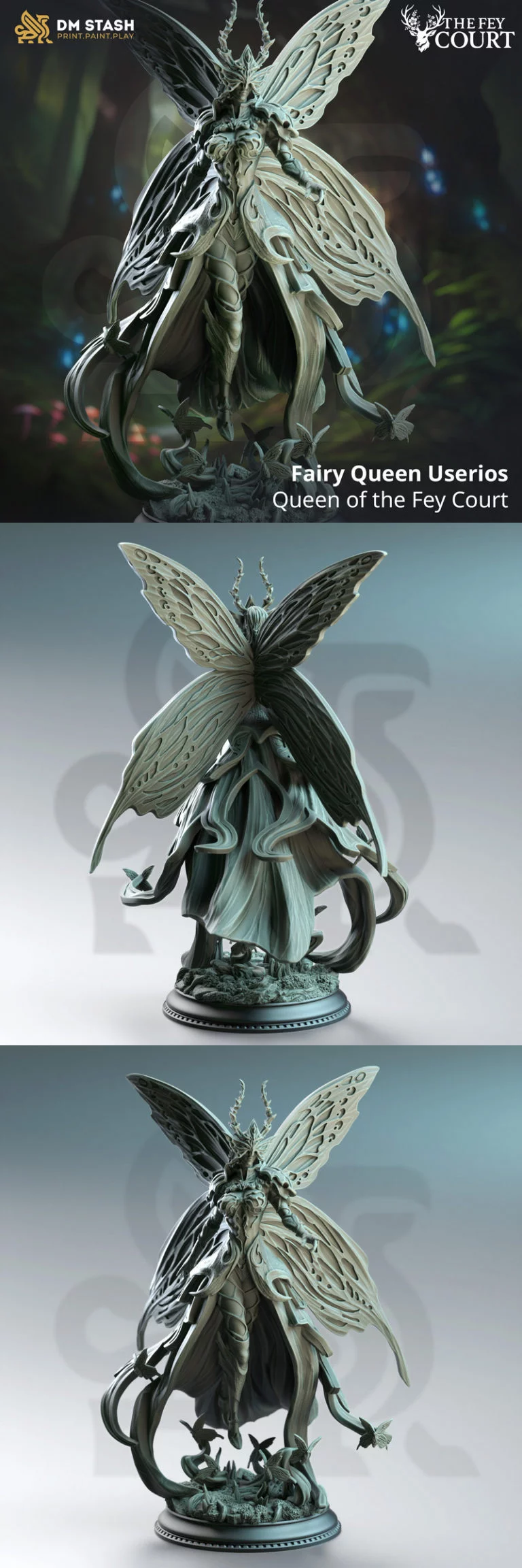 费奥女王用户ios——精灵王庭——3D打印模型|Fairy Queen Userios – Queen of the Fey Court – 3D Print Model
