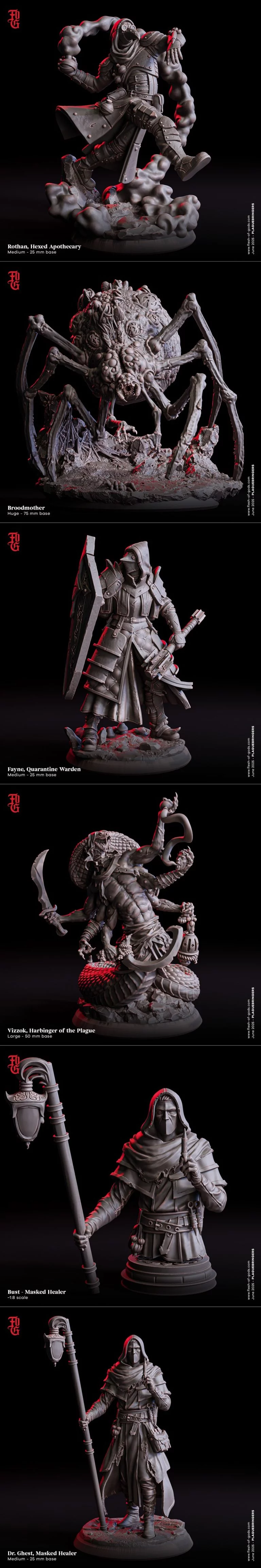 神骸：瘟疫之使 3D打印模型|Flesh Of Gods – Plaguebringers June2025 – 3D Print Model STL