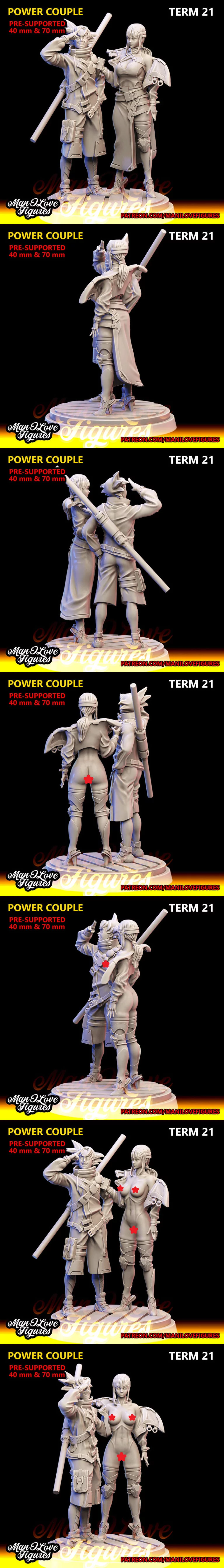 龙珠角色悟空与琪琪 3D打印模型|Power Couple Goku and Chichi – 3D Print Model