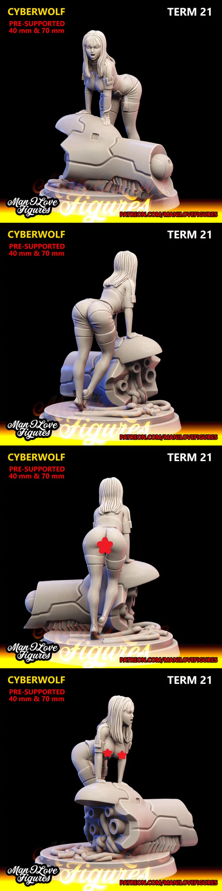 Cyberwolf哭泣之狼 3D打印模型|Cyberwolf Cryingwolf – 3D Print Model