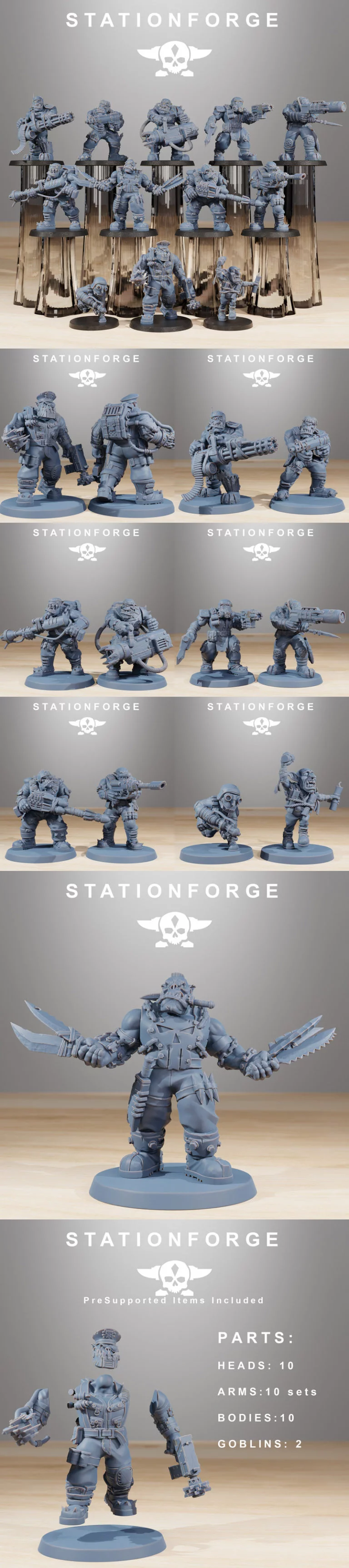 Orkaz Skillers - 3D打印动漫角色模型|Orkaz Skillers – 3D Print Model