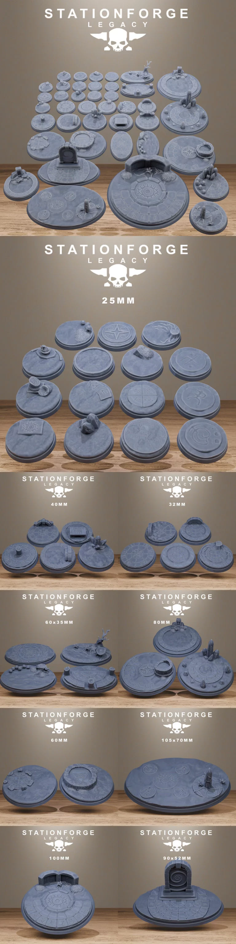 神秘基地套装 - 3D打印模型|Mystic Bases Pack – 3D Print Model