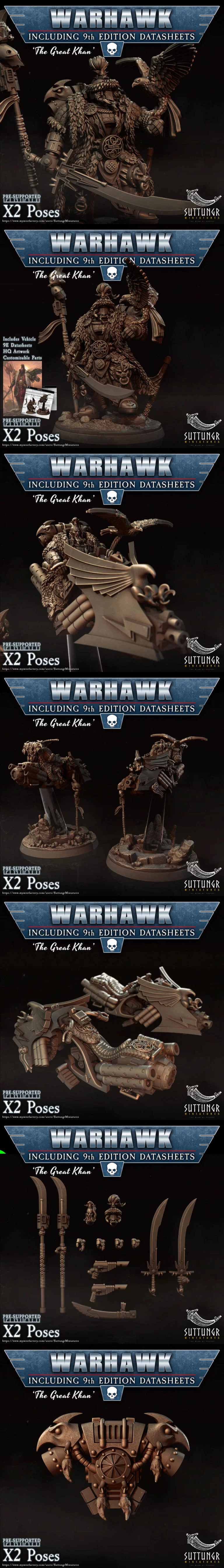 战鹰：伟大的卡恩——伤痕之父 3D打印模型|Warhawk The Great Kahn Sire of Scars – 3D Print Model