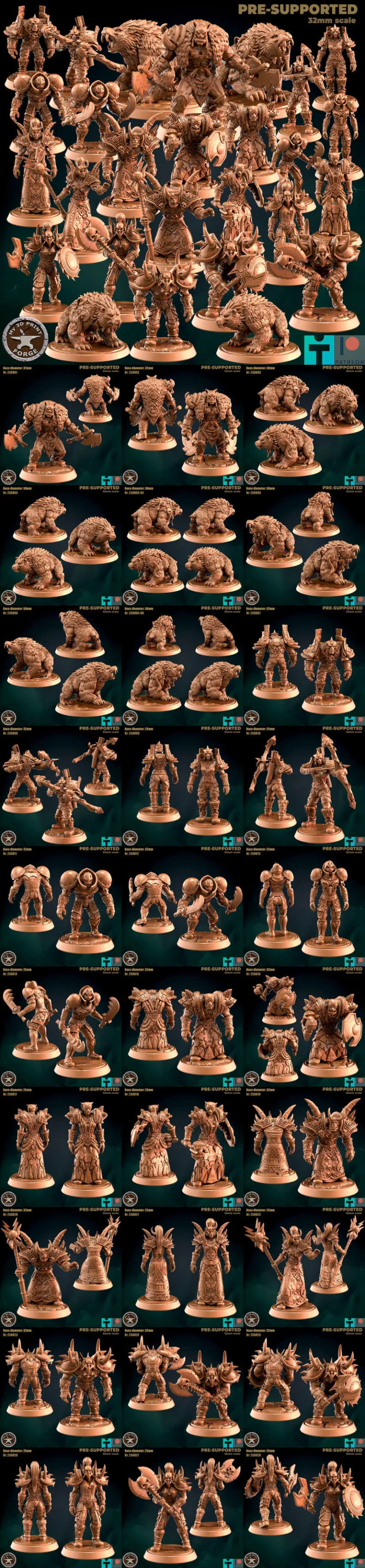 我的3D打印工坊——魔兽世界一级奥克人模型|My 3D Print Forge – Orcs Tier 1 – 3D Print Model