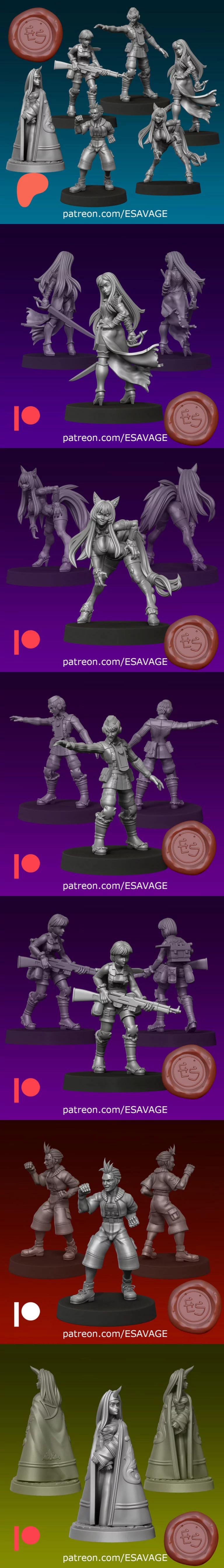 Ethan Savage Studios 2025新品发布：3D打印模型系列|Ethan Savage Studios – April 2025 Release – 3D Print Model