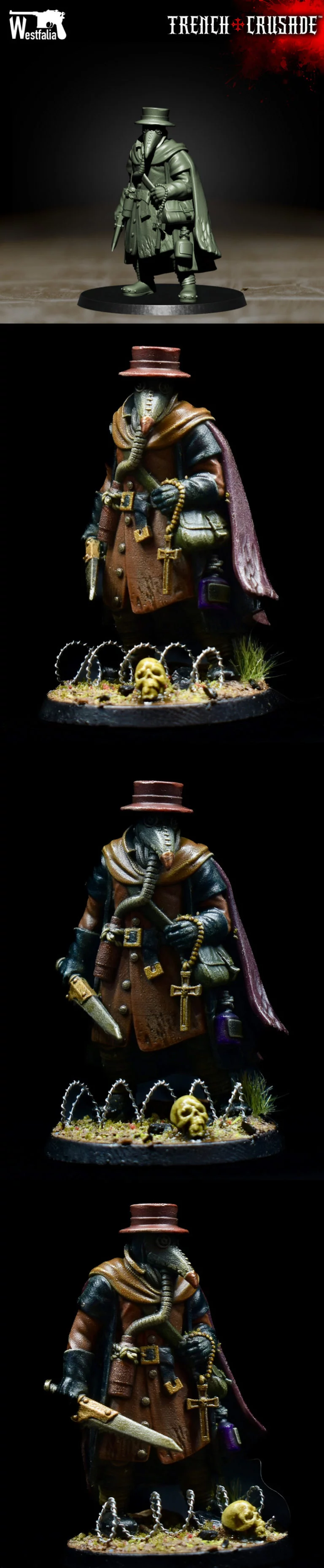 瘟疫医生——战斗医官 3D打印模型|Plague Doctor – Combat Medic – 3D Print Model