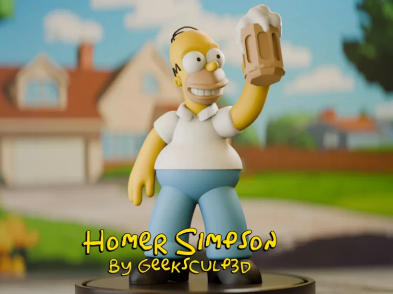 辛普森一家 乔恩·辛普森 3D打印收藏模型|The Simpsons – Homer Simpson Collectible Figurine – 3D Print Model