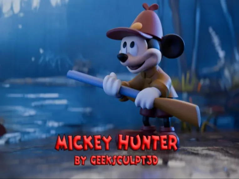 迪士尼3D打印收藏模型 Mickey Mouse|Mickey Mouse Figurine – Disney Collectible Art – 3D Print Model