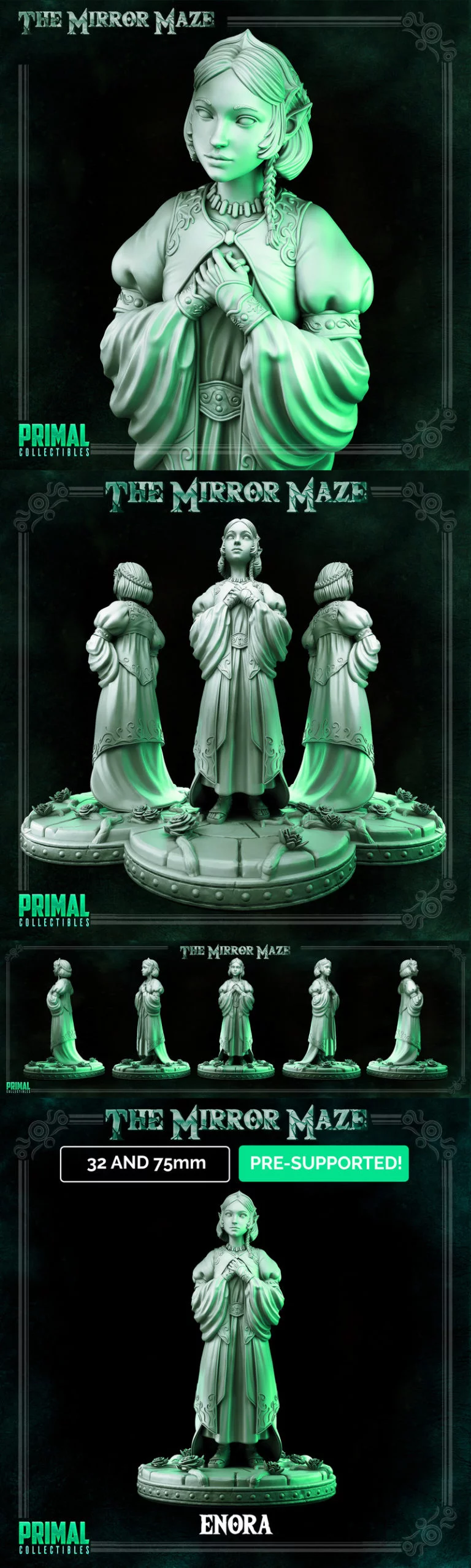 精灵公主恩诺拉 3D打印模型|Elf Princess Enora – 3D Print Model