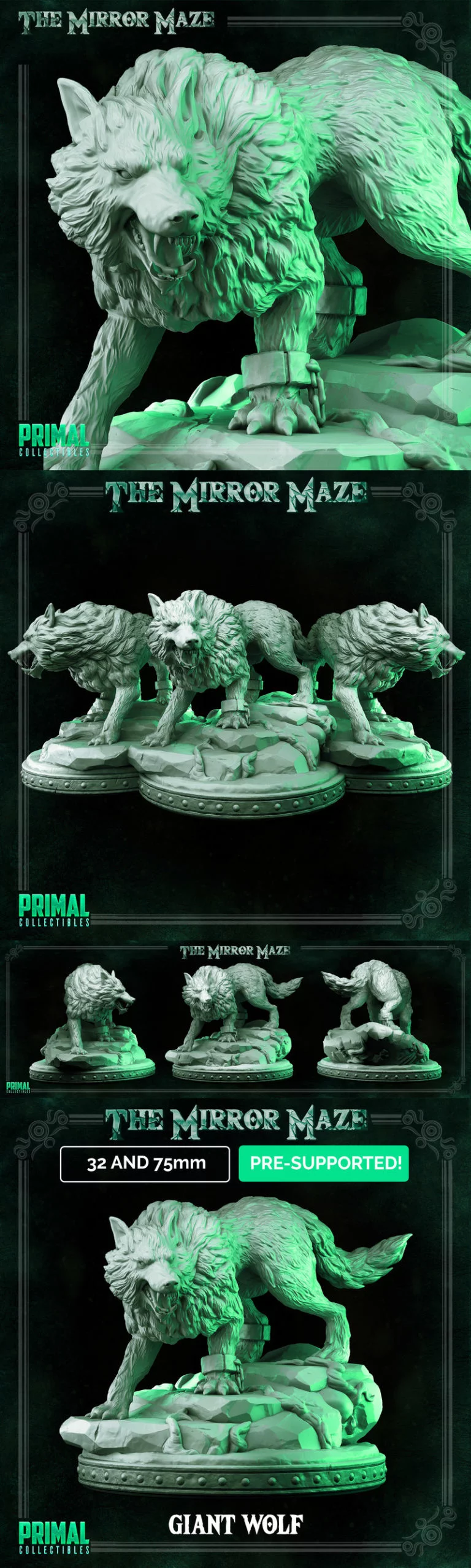 巨狼3D打印模型|Giant Wolf – 3D Print Model