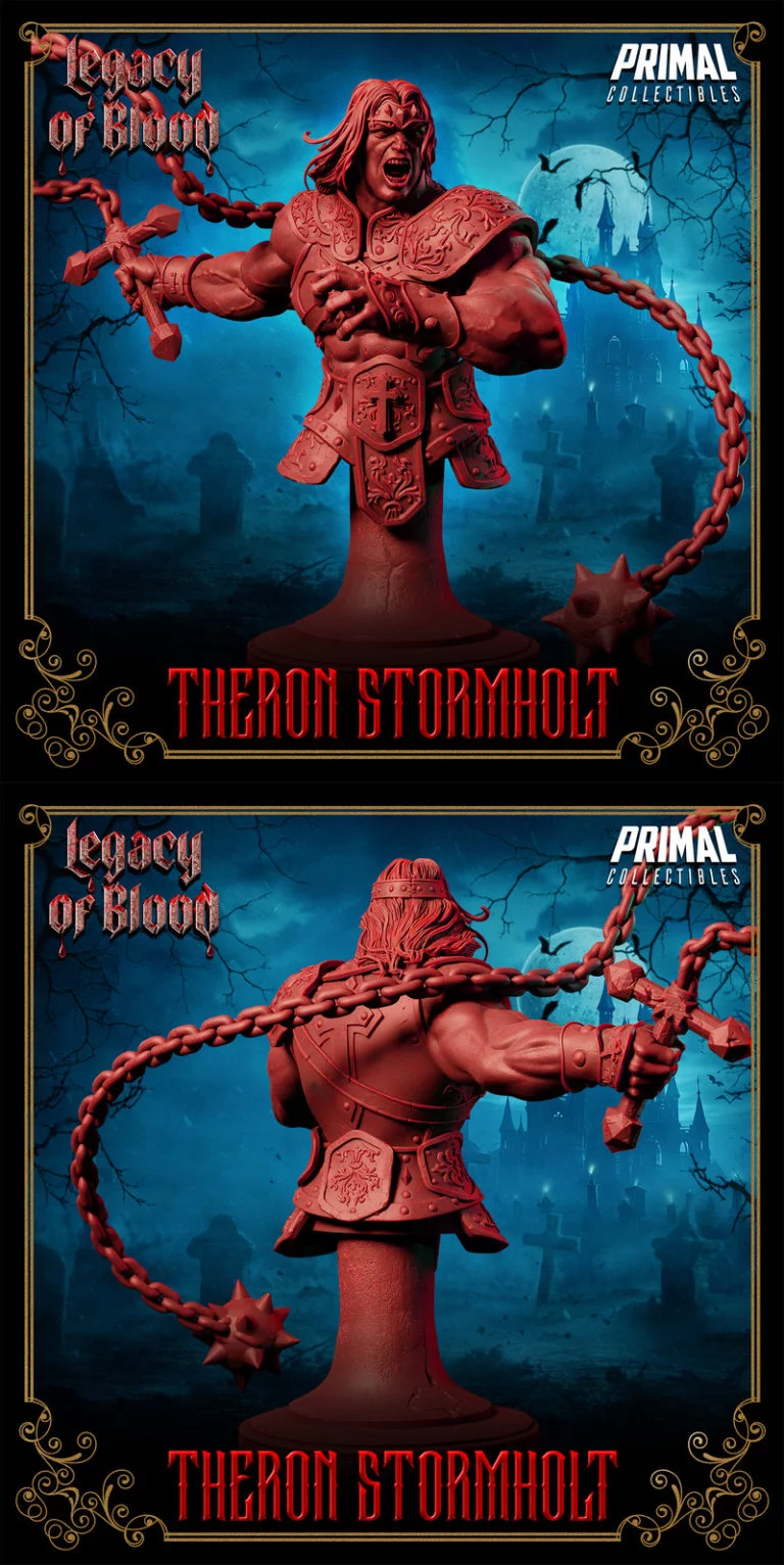 战神特伦·风暴 Holt 3D打印模型|Warrior Theron Stormholt Bust – 3D Print Model