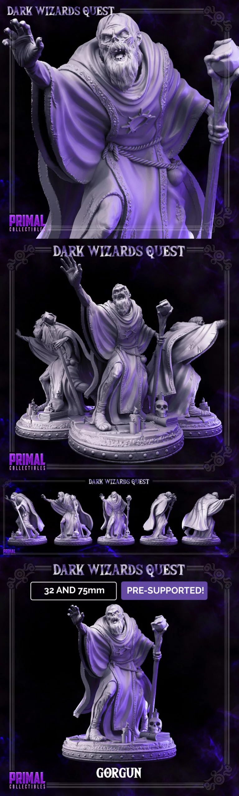 巫师僵尸哥尔根 3D打印模型|Wizard Zombie Gorgun – 3D Print Model