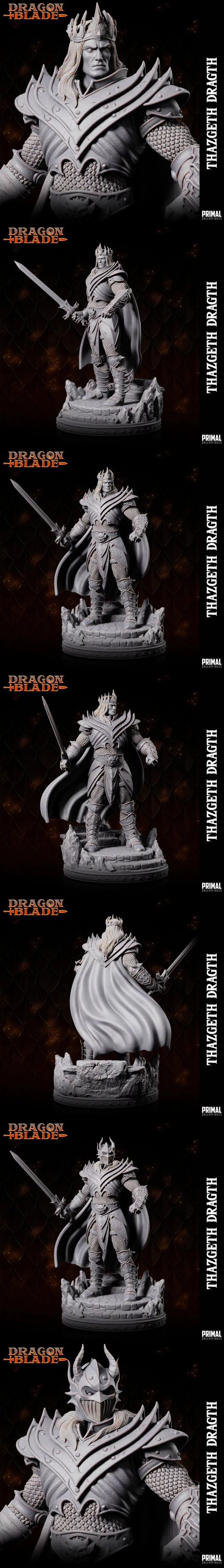 魔法战士龙帝塔格特·德拉赫 3D打印模型|Wizard Fighter Dragon Emperor Thazgeth Draght – 3D Print Model