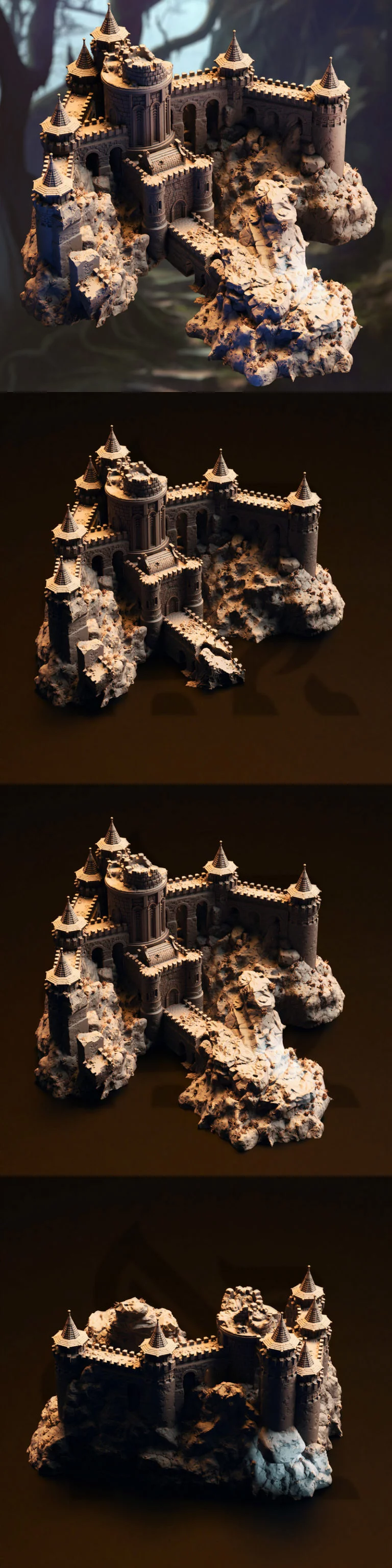 龙颚要塞 3D打印模型|Dragonmaw Keep – Dragon Fortress Terrain Set – 3D Print Model