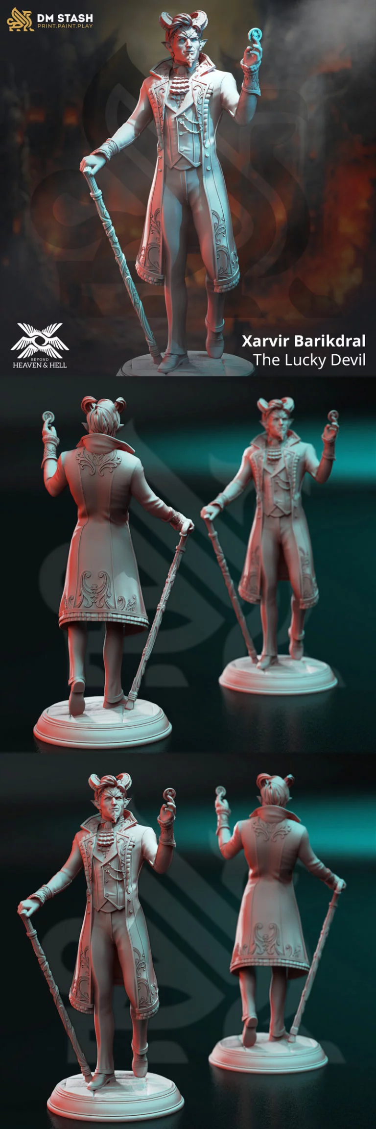Xarvir Barikdral——幸运恶魔 3D打印模型|Xarvir Barikdral – The Lucky Devil – 3D Print Model