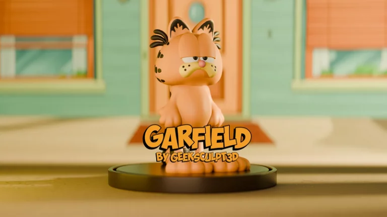 格雷佛利3D打印模型——经典卡通形象艺术作品|Garfield Figurine – Iconic Cartoon and Comic Character Art – 3D Print Model