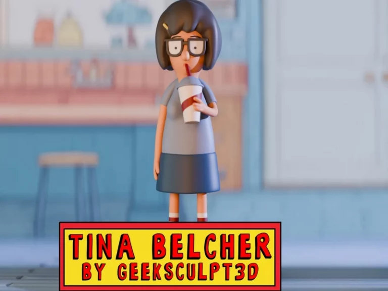 鲍勃餐厅蒂娜玩偶 3D打印模型|Bob’s Burgers Tina Belcher Figurine – 3D Print Model