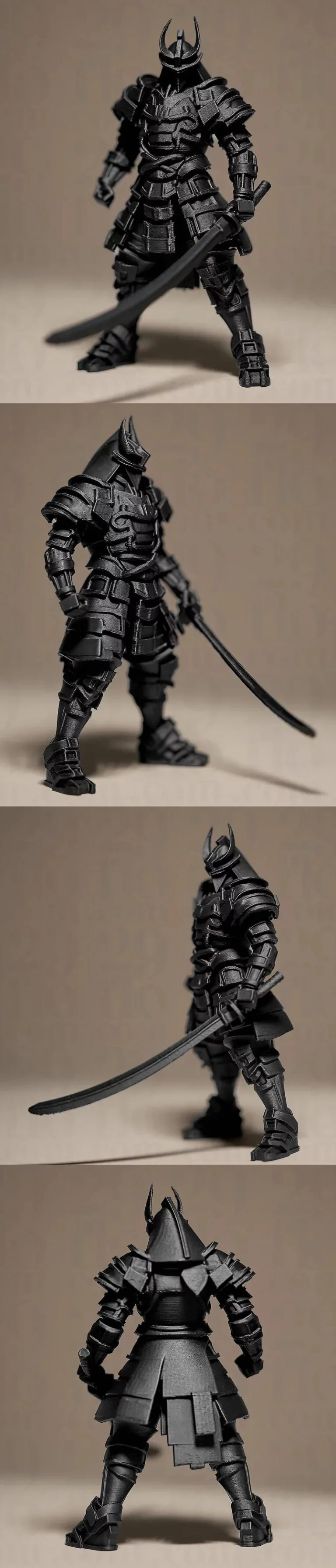 武士战士3D打印模型|Samurai Warrior Figurine – 3D Print Model