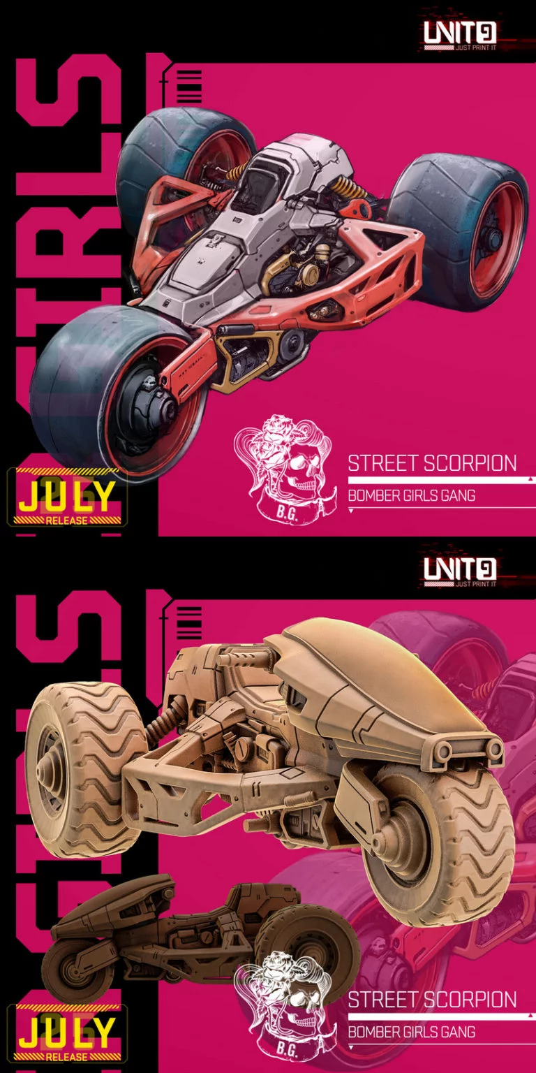 街头斗士少女军团——街霸3D打印模型|Unit9 – Bomber Girls Gang – Street Scorpion – 3D Print Model