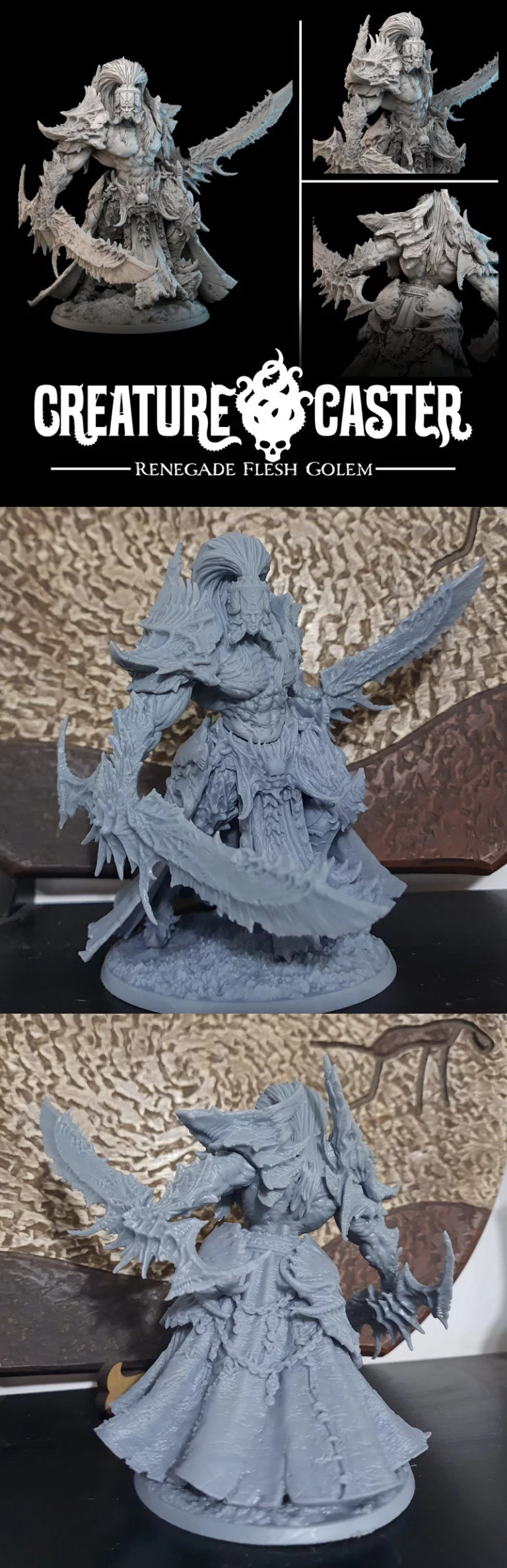 叛逆肉身傀儡——3D打印模型|Creature Caster – Renegade Flesh Golem – 3D Print Model