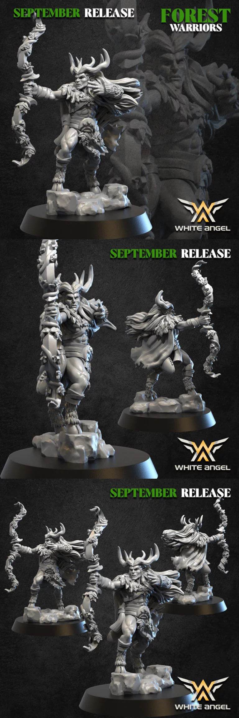 白天使迷你模型——森林战士——森林之王 3D打印模型|White Angel Miniatures – Forest Warriors – The King of the Forest – 3D Print Model