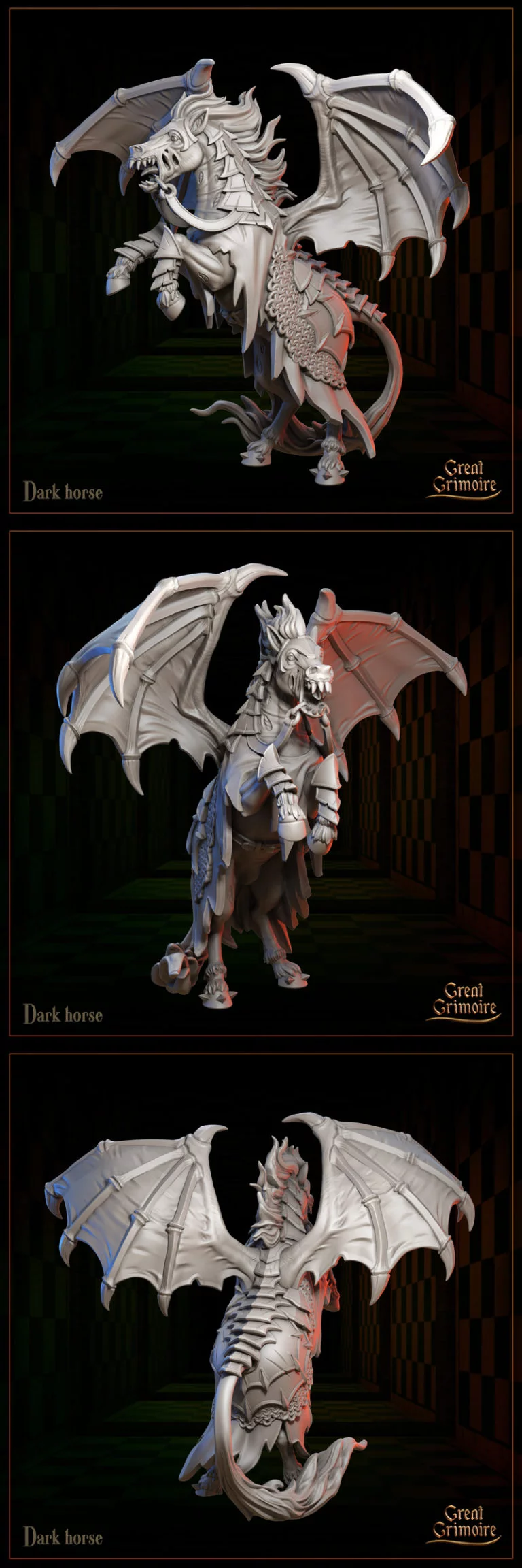 暗黑之书 3D打印模型|Great Grimoire – Dark Horse – 3D Print Model