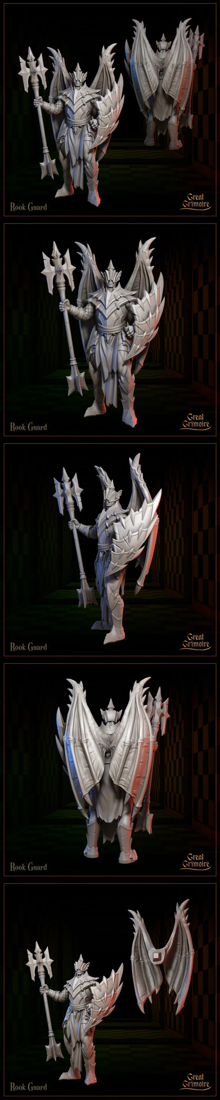 伟大典籍·鲁克守卫·3D打印模型|Great Grimoire – Rook Guard – 3D Print Model
