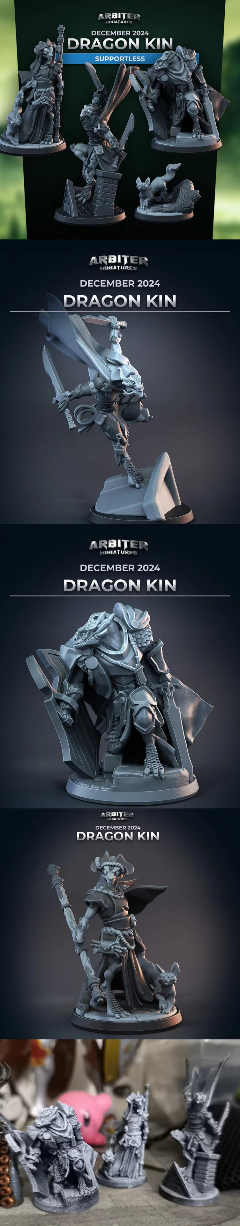 Arbiter迷你模型——龙族血脉 3D打印作品|Arbiter Miniatures – Dragon Kin – 3D Print Model