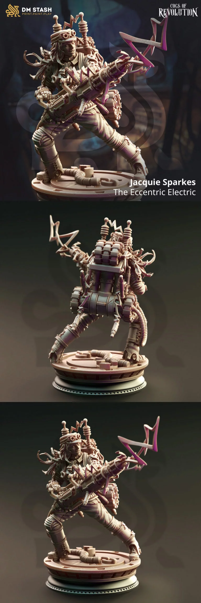 Jacquie Sparkes – 电能奇想 3D打印模型|Jacquie Sparkes – The Eccentric Electric – 3D Print Model