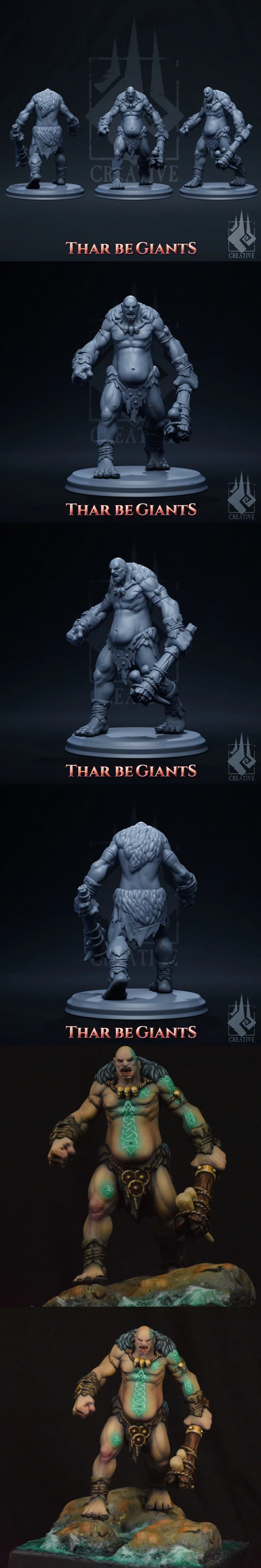 巨兽出没——乌格博尔·暴虐——3D打印模型|Thar Be Giants – Uugbor the Brutal – 3D Print Model