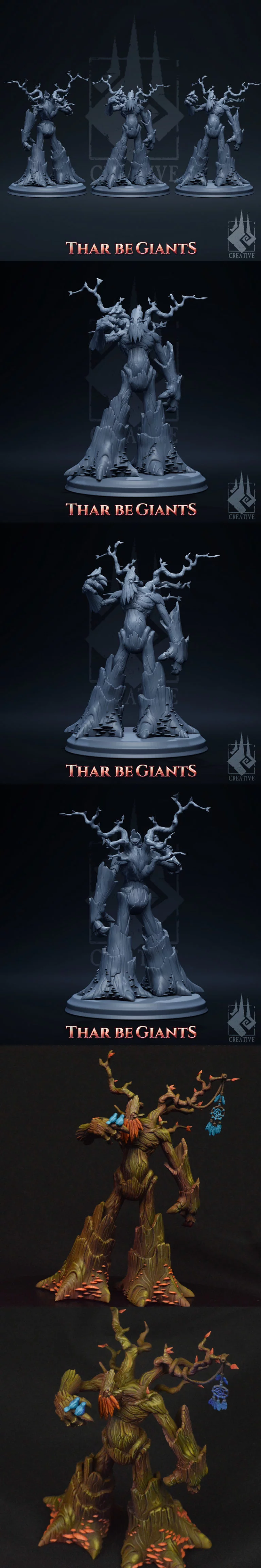 巨兽出没——gentleleaf树灵 3D打印模型|Thar Be Giants – Gentleleaf the Tree Ent – 3D Print Model