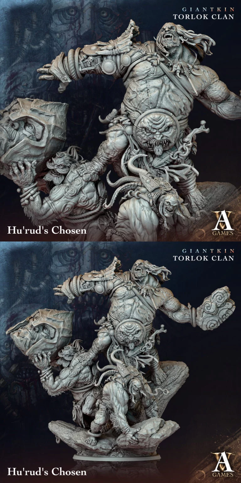 巨灵族托洛克氏族——胡尔德的选中者 3D打印模型|Giantkin Torlok Clan – Hu’rud’s Chosen – 3D Print Model